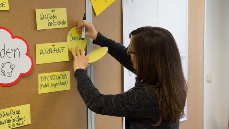 Pinning of moderation card to methode wall